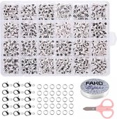 Fako Bijoux® - Letterkralen Set - Letter Beads Box - Alfabet Kralen - Sieraden Maken - Wit