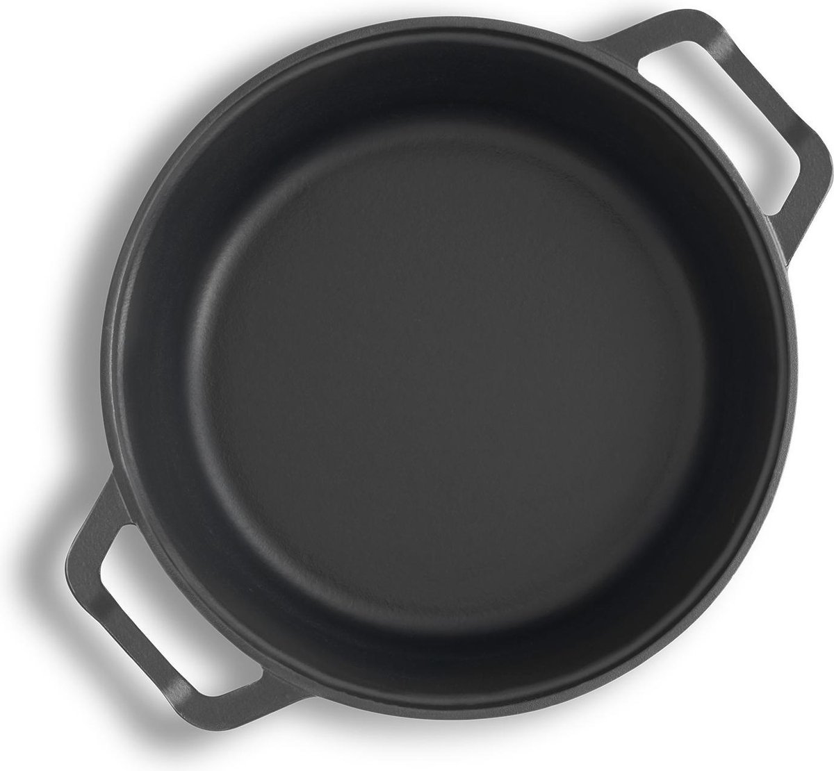 Gennua 3,3-Quart geëmailleerde gietijzeren braadpan met grilldeksel - kleine Nederlandse oven en kookplaat grillpan