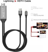 WAEYZ - Lightning naar Hdmi Adapter Kabel 2 meter - HDTV Casten en Opladen - YOUTUBE Compatible - Voor iPhone - iPad - iPod