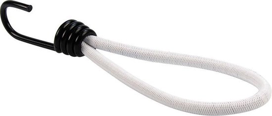 Afdekzeilwinkel - Spanner met haak 18cm elastiek wit spinhaak van Merkloos — afbeelding 4
