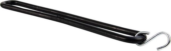 Afdekzeilwinkel - Spanrubber met s-haak 25cm elastiek zwart — afbeelding 2