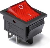 Orbit Electronic® - Wipschakelaar 2-polig - AAN-UIT - 250V /16A -  30x22mm - rood verlicht