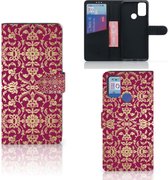 Telefoonhoesje met foto Alcatel 1S (2021) Bookcase Cadeautips Barok Pink