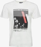 Unsigned heren T-shirt met print - Wit - Maat XXL