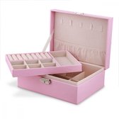 Luxe Sieradendoos - Juwelen doos voor sieraden organizer (ring, ketting, oorbellen,) – Dames bijouterie doos - Roos