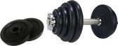 Tunturi - Fitness Set - Halterset 15 kg incl 1 Dumbbellstang - Halterschijven 2 x 2,5 kg