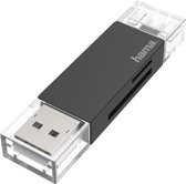 Hama 00200127, MicroSD (TransFlash), MicroSDHC, MicroSDXC, SD, SDHC, SDXC, 5000 Mbit/s, Windows 10/8/7 Mac OS 10.8, USB 3.2 Gen 1 (3.1 Gen 1) Type-A/Type-C, 21,8 mm, 10 mm