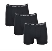 UOMO 3-Pack heren boxershorts Zwart maat L