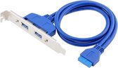 USB3.0 20P F/2AF PCI achterste schotkabel (blauw)