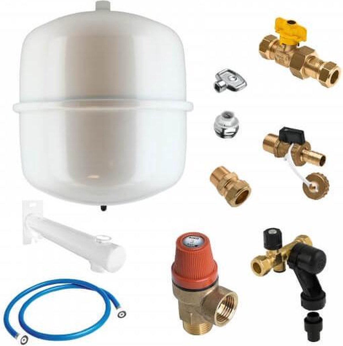 Installatiepakket voor CV ketel - Bonfix - 18 liter - 1 bar - wit
