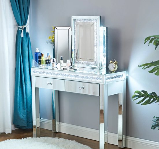 Luxury Buy® miroir sur pied de luxe avec éclairage LED - miroir de table de  maquillage... | bol.com
