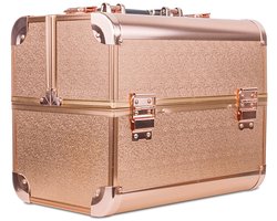 Aluminium Koffer Rosé Gold- Beauty case- make-up koffer- cosmetica koffer
