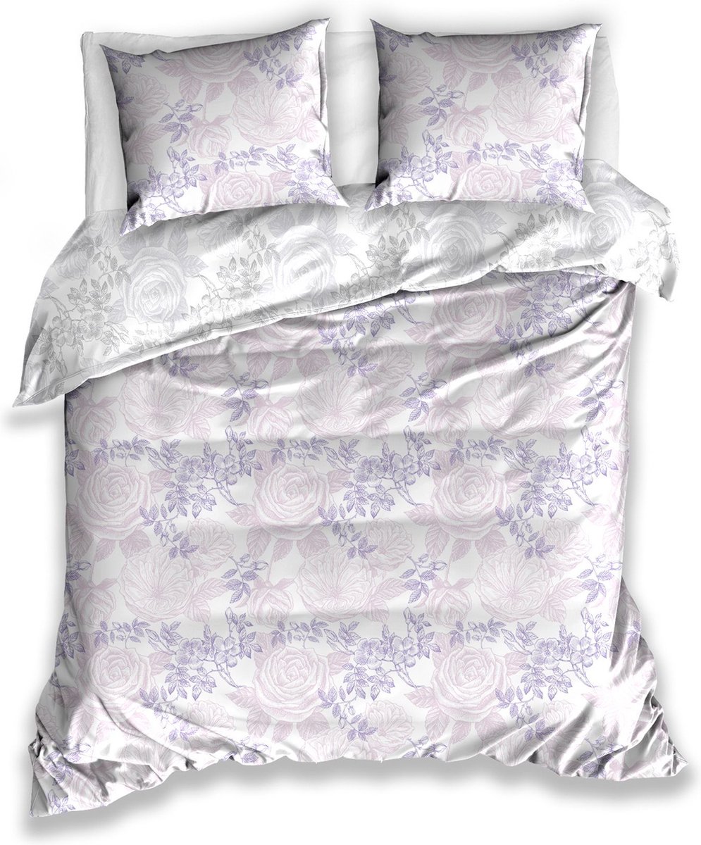 Carbotex Dekbedovertrek Rozen Dames 220 X 200 Cm Katoen Wit