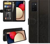 Samsung Galaxy A03s hoesje - MobyDefend Wallet Book Case (Sluiting Achterkant) - Zwart - GSM Hoesje - Telefoonhoesje Geschikt Voor: Samsung Galaxy A03s