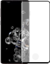 Samsung Galaxy S20 Ultra screenprotector - Met uitsparing vingerafdrukscanner - Full screen tempered glass - Zwarte randen - Screen Protector - Glasplaatje Geschikt Voor: Samsung G