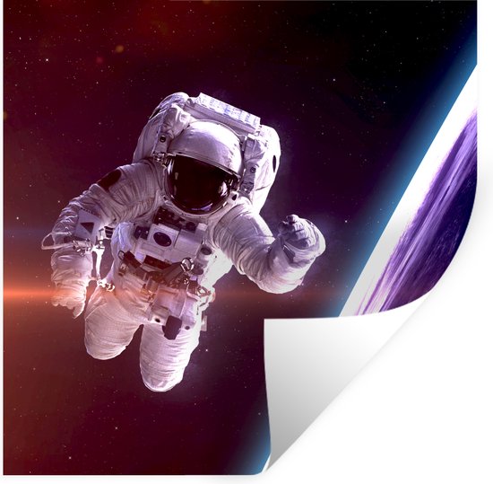 Stickers muraux - Feuille Autocollant - Espace - Terre - NASA - Garçons - Kids - Enfants - 80x80 cm - Film Adhésif - Stickers muraux Chambre Enfant - Papier Peint Auto-Adhésif