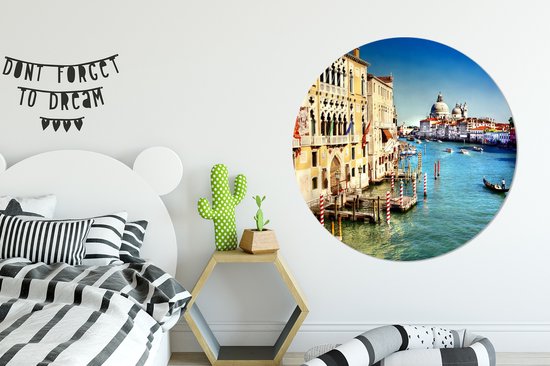 Canal à Venetië Cercle mural aluminium ⌀ 140 cm