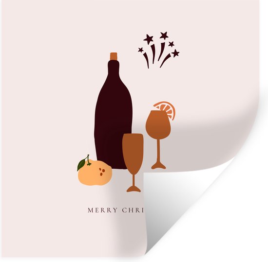 Sticker Décoratif Porte 3D Bouteille De Vin – Autocollant PVC 80x200 Cm, Facile à Poser, Pour Chambre Ou Salon
