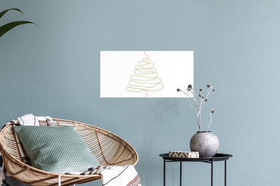 Stickers Stickers muraux - Hiver - Perles - Sapin de Noël - 40x20 cm - Feuille adhésive