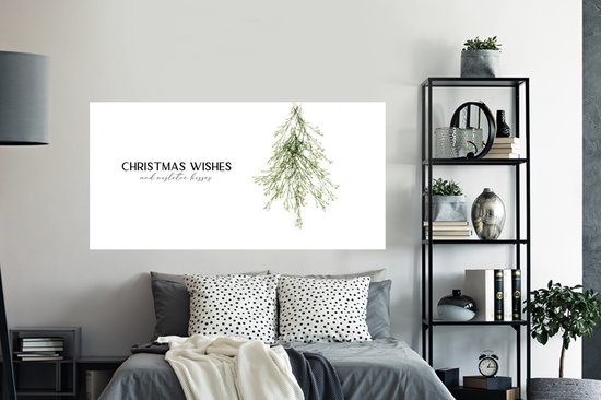 Stickers muraux - Film autocollant - Noël - Décoration - Sapin de Noël - 160x80 cm - Film adhésif - Stickers muraux Chambre d'enfant - Papier peint autocollant - Papier peint autocollant - Film autocollant