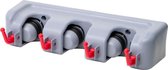 Bezem Ophangsysteem Ophangsysteem Tuingereedschap Bezem Houder - 3 Houders - Steelklem - Grijs
