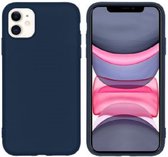 Siliconen back cover case - Geschikt voor iPhone 11 - TPU hoesje Blauw