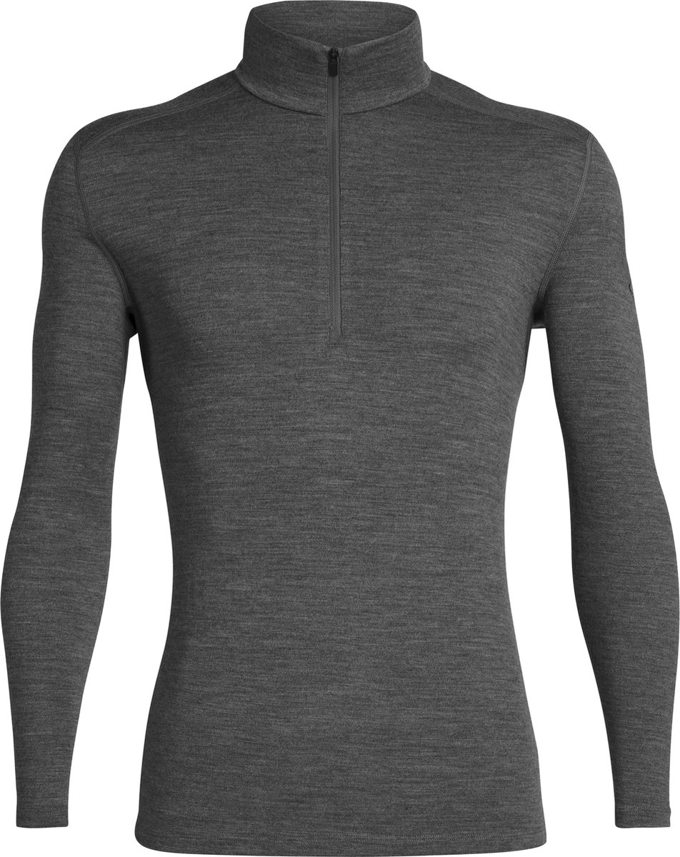Icebreaker M 260 Tech LS Half Zip - Thermoshirt - Heren - Merinowol - Grijs - Maat L