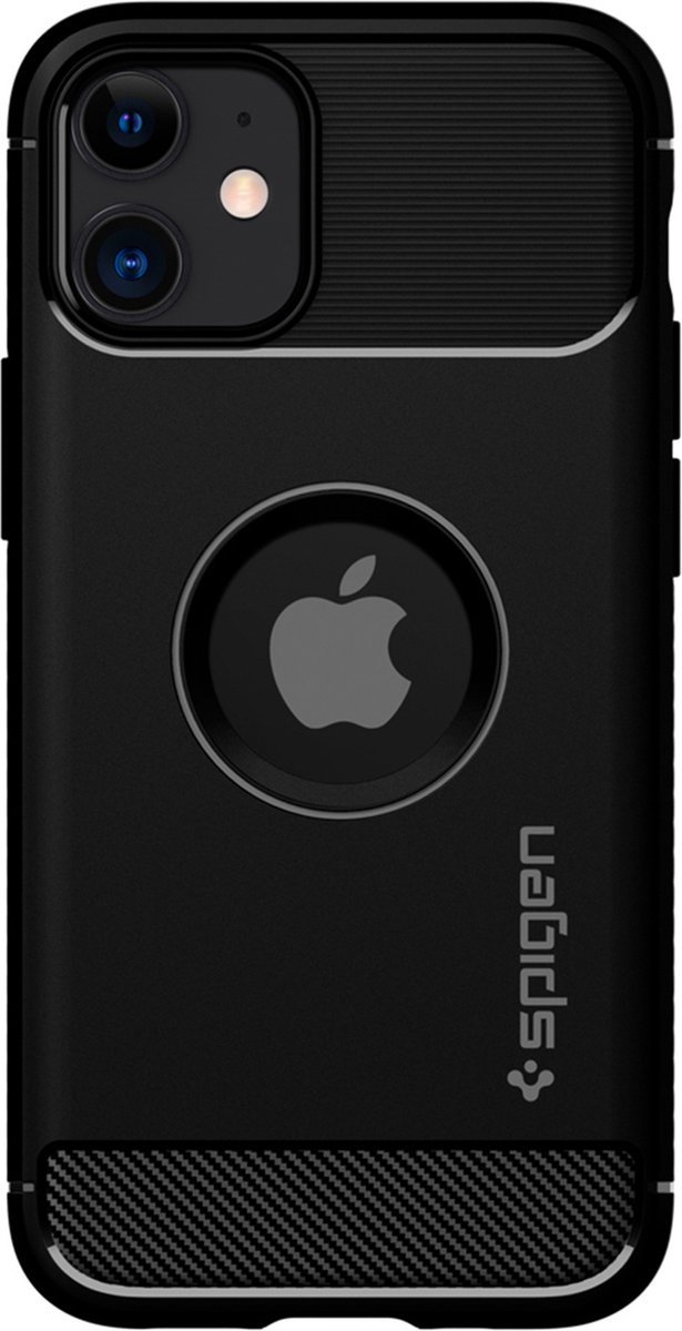Spigen Rugged Armor Air Cushion Technology hoesje voor iPhone 12 mini - zwart
