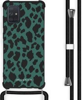 iMoshion Design hoesje met koord voor de Samsung Galaxy A71 - Luipaard - Groen / Zwart