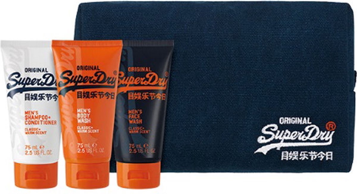 Goedkoopste SUPERDRY SPORT- Heritage Travel Edit- shampoo conditioner, body wash en face wash