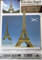 bouwplaat, modelbouw in karton, Eifel toren te Parijs, schaal 1/300