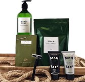 Soap & Shave Eucalyptus - cadeau voor man - mannen cadeautjes - kerst cadeau - sinterklaas cadeau - vaderdag cadeau - geschenkset - cadeauset