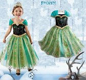 Carnavalskleding - prinsessenjurk Frozen Anna maat 116/122 ( 130 )