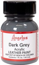 Angelus Leather Acrylic Paint - textielverf voor leren stoffen - acrylbasis - Dark Grey - 29,5ml
