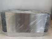 Aluminium Bakjes 2015cc LO - Wegwerp 100 stuks met de deksels - Alu schaal - 31x24x4.4cm - Alu bak - Plateau alu