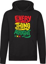 Three Little Birds | Unisex | Trui | Sweater | Hoodie | Capuchon | Zwart | Ajax | Bob Marley | Rastafari | Everything is gonna be alright | Vrijheid | Grappig | Cadeau