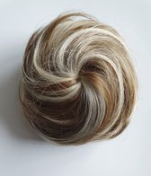 Haarstuk Knot Messy Bun scrunchie Elegant stijl natuurlijk Licht Bruin Wit Blond Mix