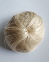 Haarstuk Knot Messy Bun scrunchie Elegant stijl Wit Blond