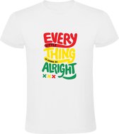Three Little Birds | Heren T-shirt | Wit | Ajax | Bob Marley | Rastafari | Everything is gonna be alright | Vrijheid | Grappig | Cadeau