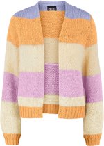 Pieces Vest Pcfonda Ls Wool Knit Cardigan Bc 17115674 Pale Iris Stripes Dames Maat - S
