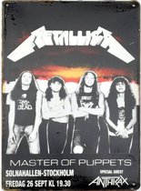 Wandbord Concert Bord - Metallica Master Of Puppets