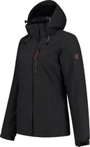 Travelin' Jack Meya - Dames outdoorjas - Waterdicht en ademend - Zwart - Maat 46