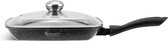 Edënbërg Black Line - Keramische Grillpan Met Deksel - 28x28 cm - 3-laags anti-aanbaklaag!