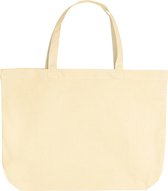 10x katoenen Shopper Ecru 48x36+10 cm