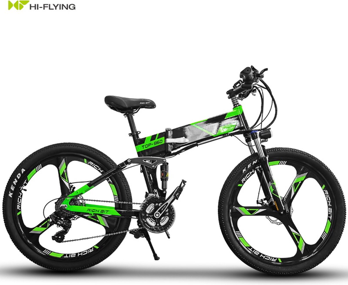 Eco flying Opvouwbare Elektrische Mountainbike Foldable Electric Mountainbike Groen/Zwart Green/Black online kopen
