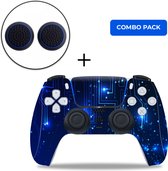 PS5 Controller Skins PlayStation Stickers + Thumb Grips Voordeelpakket - CPU Blue Combo Pack