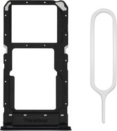 MMOBIEL Dual Sim Kaart Houder voor OnePlus Nord N100 2020 -Zwart Incl. Sim Pin