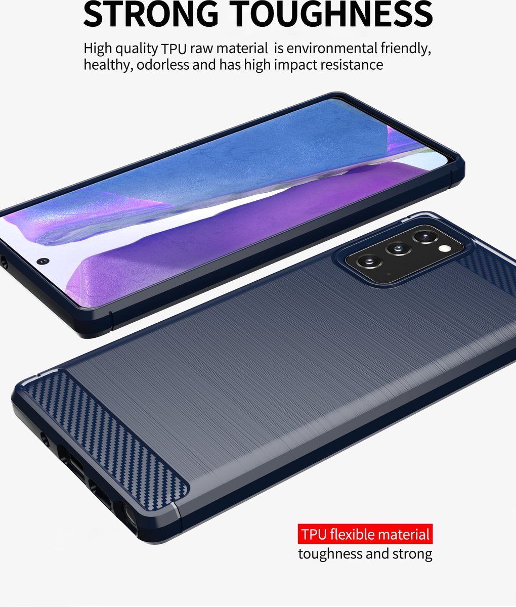 Telefoonhoesje - Back Cover - Geschikt Voor Samsung Galaxy Note20 - Blue