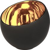 Goebel® - Accessoires | Windlicht "Golden Black" | Glas, 13cm, theelicht, waxinelicht houder