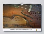 Cadeautip! Muziek Orkest kalender 35x24 cm | Orkest instrumenten verjaardagskalender | Orkest wandkalender| Kalender 35 x 24 cm